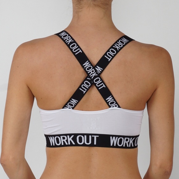 Sports Bra Cotton/Nylon Blend Yoga Bra - Picture 2 of 3